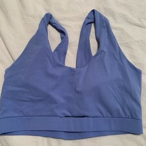 Whitney Simmons x Gymshark blue sports bra